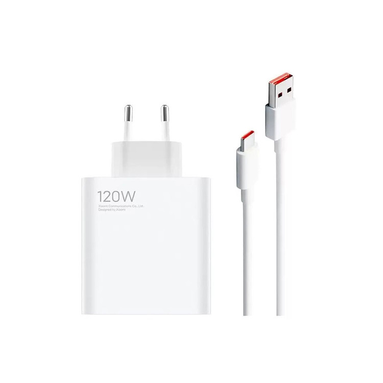 Xiaomi 120W HyperCharge Fast Charger with 6A USB-C Cable | Original Adapter