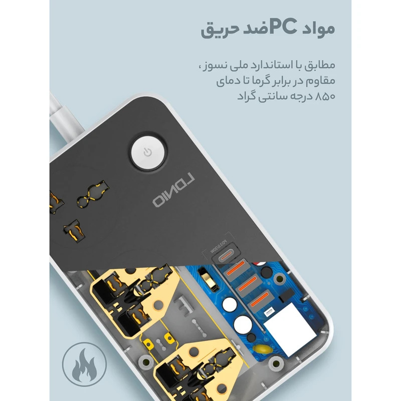 چند راهی برق مناسب موبایل و لپتاپ الدینیو