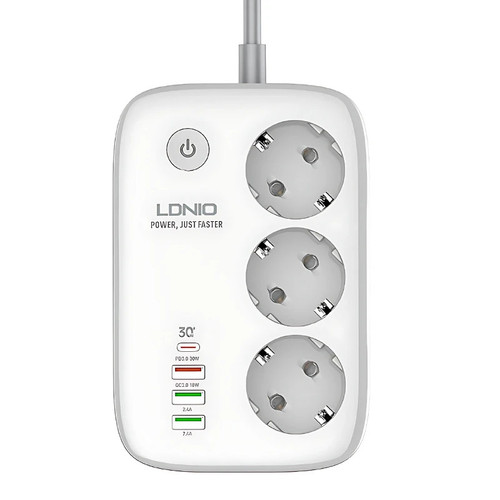 چندراهی برق چندکاره USB دار LDNIO