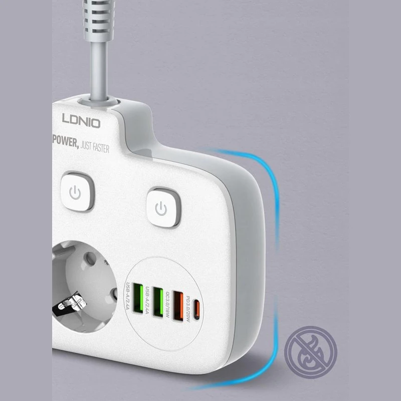 چندراهی برق با ۴ پورت USB الدینیو