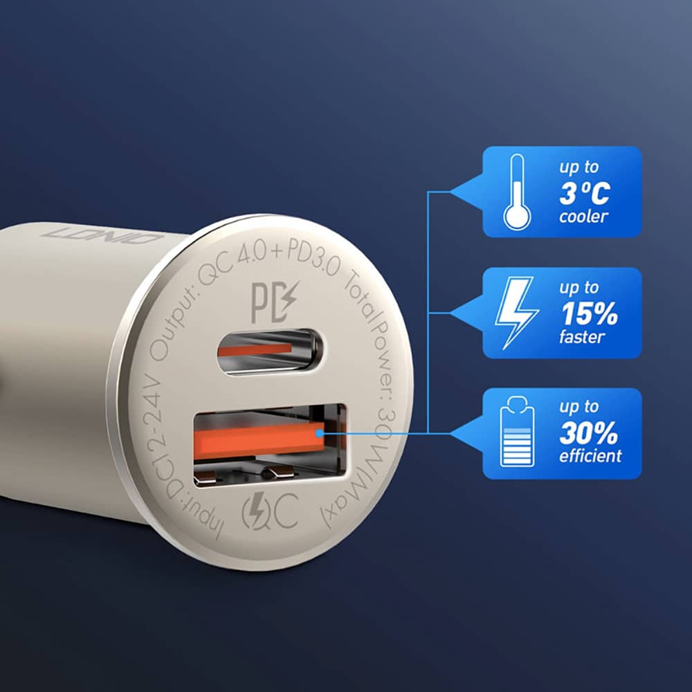 شارژر فندکی LDNIO مقاوم و بادوام