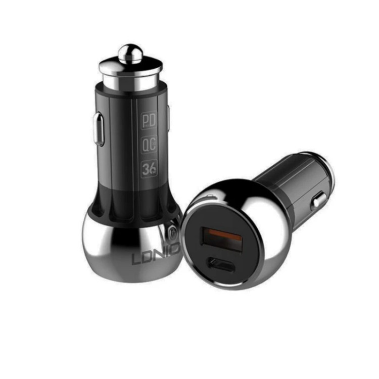 شارژر خودرو LDNIO C1 با کابل USB-C