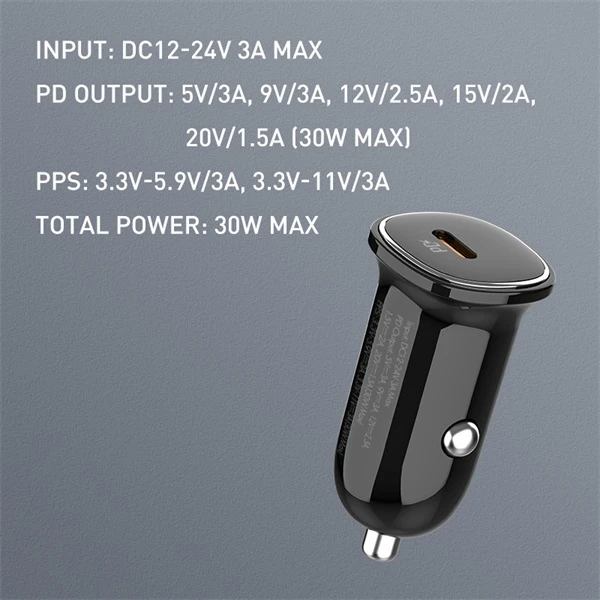 شارژر خودرو LDNIO LD-C106 با کابل USB-C