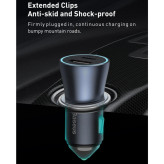 شارژر فندکی دو پورت بیسوس ۴۰ وات