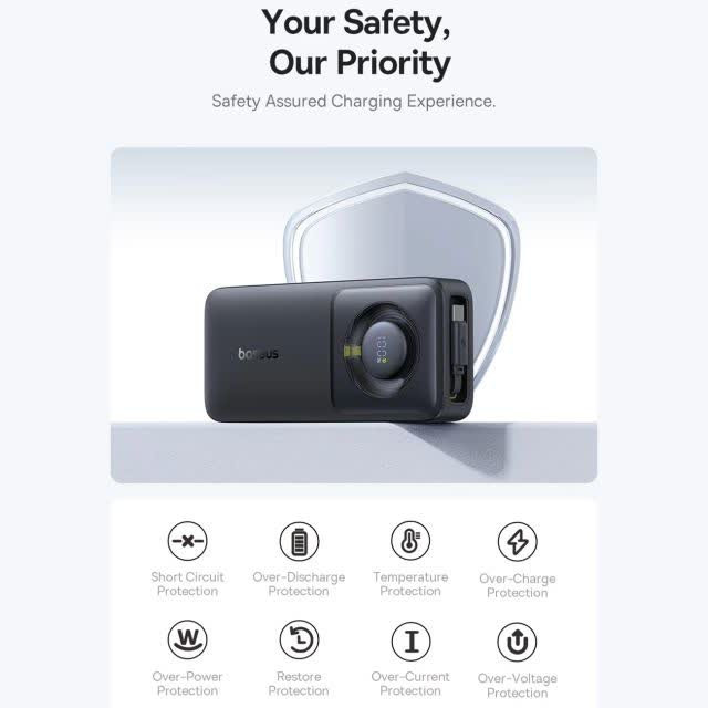 پاور بانک بیسوس با نمایشگر NOMOS