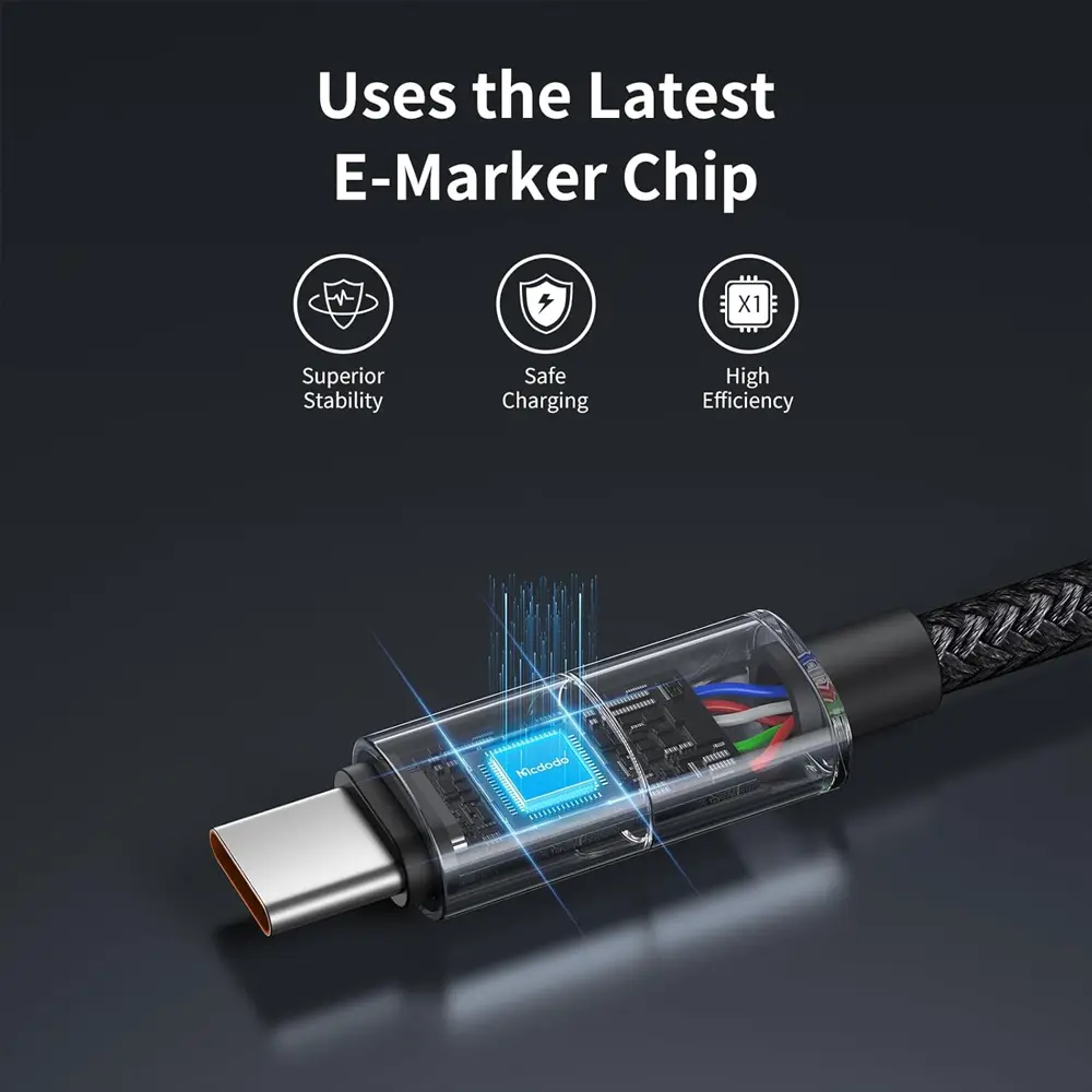 کابل تایپ سی به تایپ سی ۱۰۰ وات مخصوص لپ‌تاپ