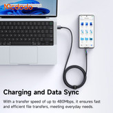 کابل Type-C مکدودو مقاوم و با دوام