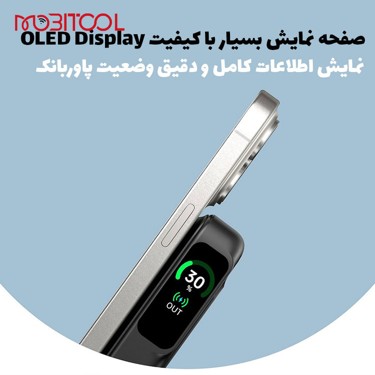 پاوربانک گرینلاین Mag-Vision با نمایشگر LED