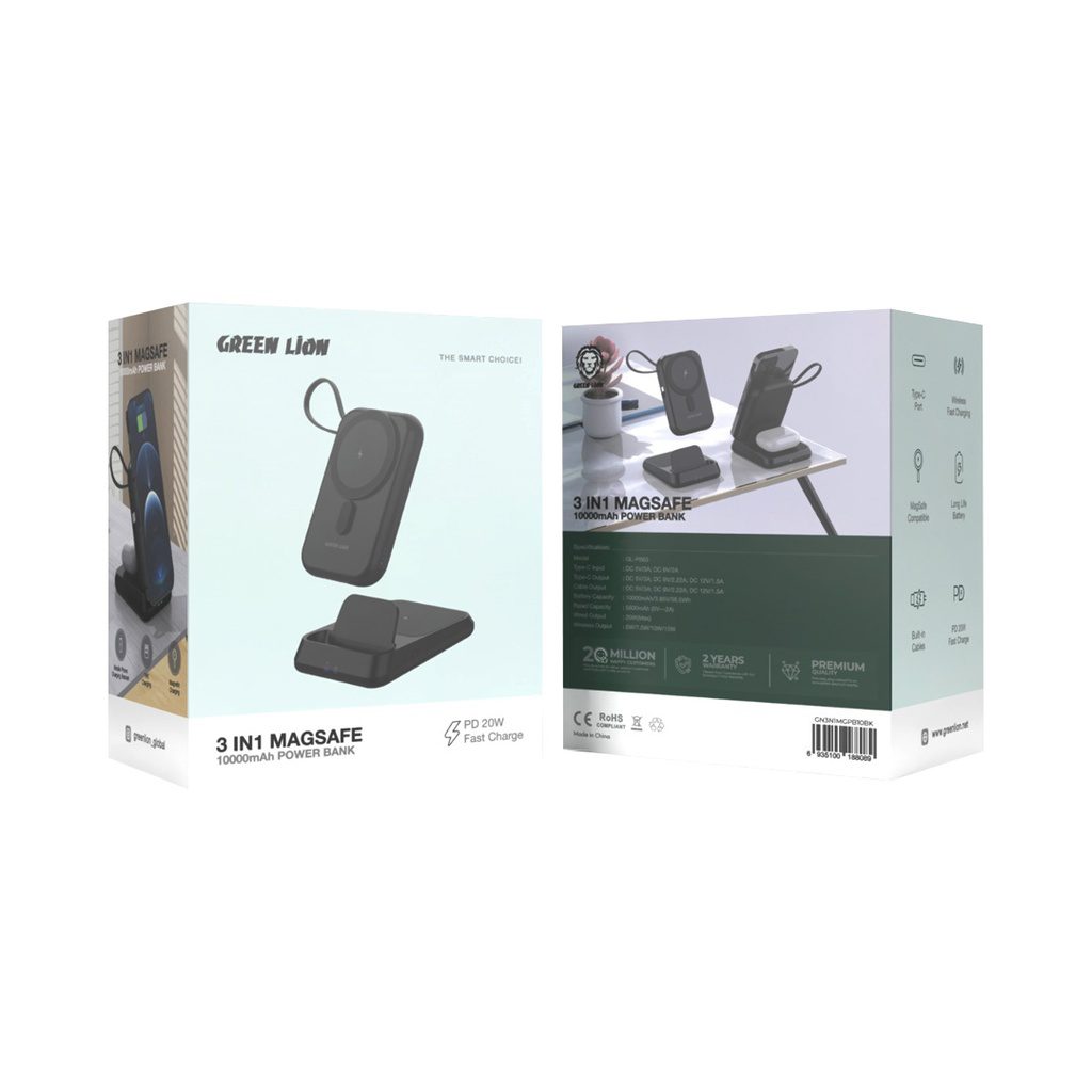 قیمت پاوربانک Green 3In1 MagSafe