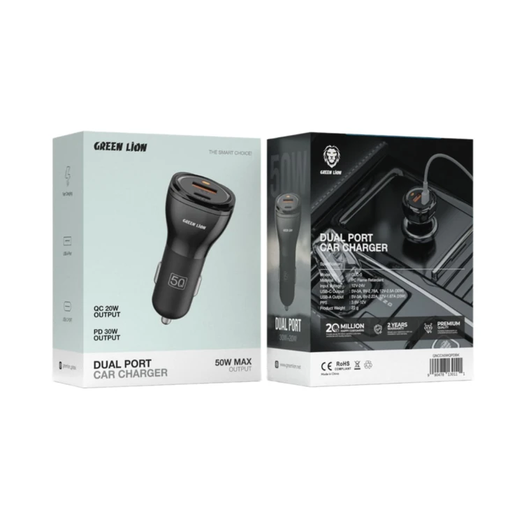 قیمت شارژر فندکی Green Lion با دو پورت