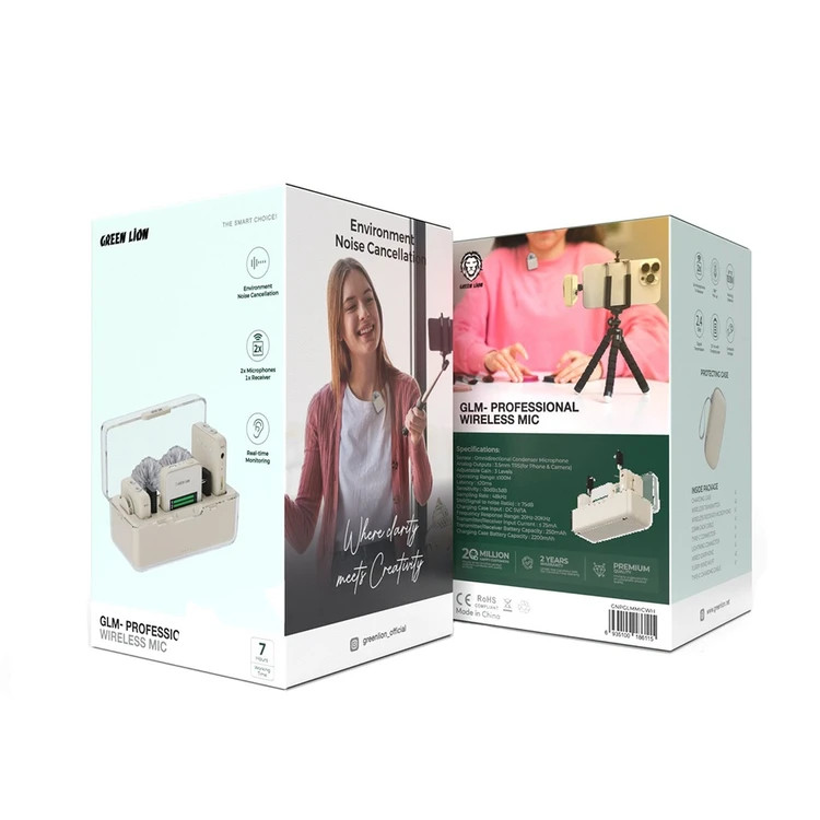 میکروفون دوگانه گرینلاین برای ضبط مصاحبه